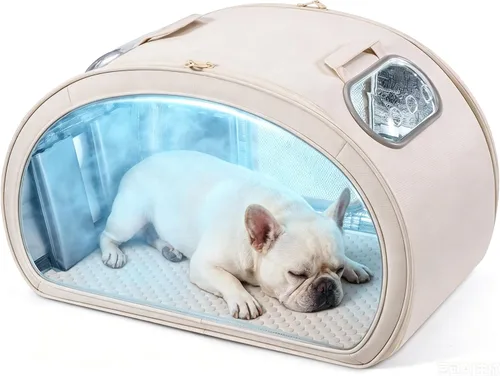 Vista 10 de Pecute Casa de refrigeración para gatos, con alfombrilla de refrigeración para perros pequeños, cama interior para gatos con aislamiento y 6 bolsas