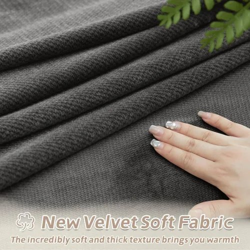 Vista 643 de Arfntevss Fundas de sofá seccional reclinable de terciopelo, Funda de sofá seccional de esquina para sofá reclinable, Funda elástica suave