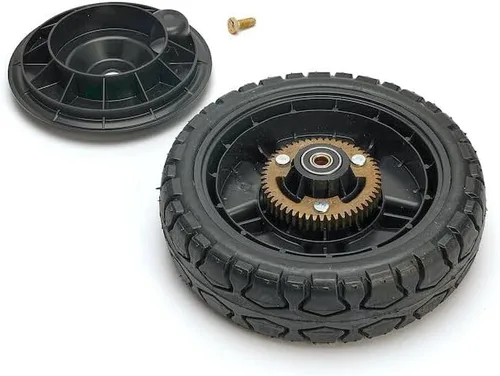 Vista 2 de Toro Kit de rueda trasera de aluminio negro de 16 pulgadas para piezas de cubierta de cortacésped