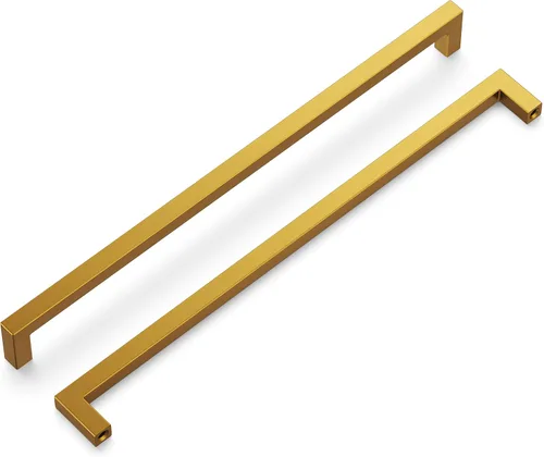 Vista 72 de Hickory Hardware - HH075326-BGB - Manija de la colección Skylight, 3 pulgadas de centro a centro, latón dorado cepillado.