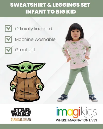Vista 3 de STAR WARS The Mandalorian The Child - Conjunto de sudadera y leggings de forro polar