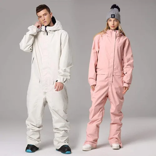 Vista 3 de YEEFINE Traje de esquí de una pieza para mujer, monos de nieve impermeables para invierno