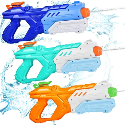 Vista 12 de Quanquer Paquete de 3 Pistolas de Agua para Niños y Adultos - Pistola de Juguete de Agua de 600CC Súper Blaster Empapador de Largo Alcance Alta