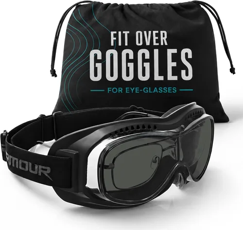 Vista 10 de Bikershades Gafas protectoras para gafas de moto, ciclismo, esquí, paracaidismo, trabajo al aire libre Transparente