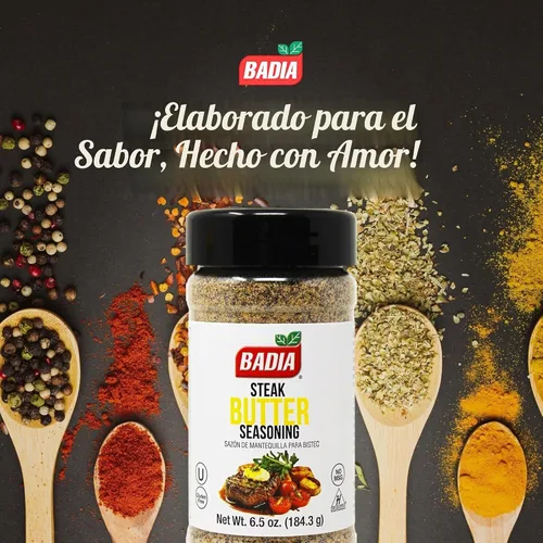 Vista 3 de Badia Condimento de mantequilla para bistec, 6.5 onzas, mezcla cremosa de hierbas y especias, sin gluten, sin Msg