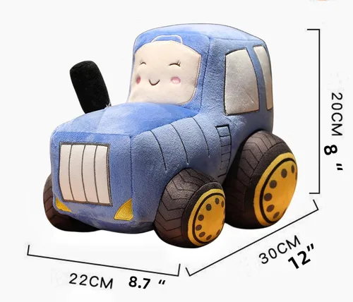 Vista 2 de XIYUAN Juguete de peluche para automóvil, almohada de felpa suave, juguete de simulación, regalo para niños (12 pulgadas/azul)