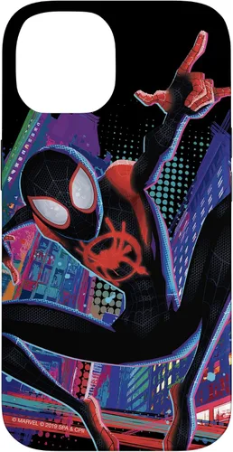 Vista 4 de Marvel Spider-Man Into The Spider-Verse Miles Morales City - Carcasa para iPhone 17