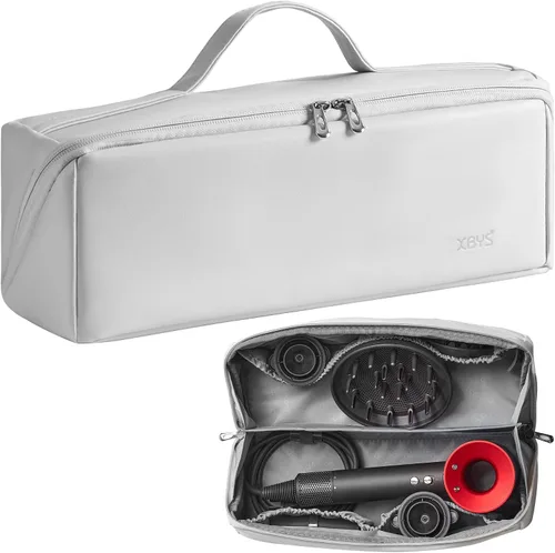 Vista 8 de Veki Estuche de almacenamiento de viaje para Dyson Airwrap Styler, color Blanco sucio