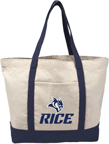 Vista 264 de Campus Lab Bolsa de lona con logotipo primario colegiado con bolsillo externo, bolsa de hombro reutilizable para ir de compras, playa Águilas A&m