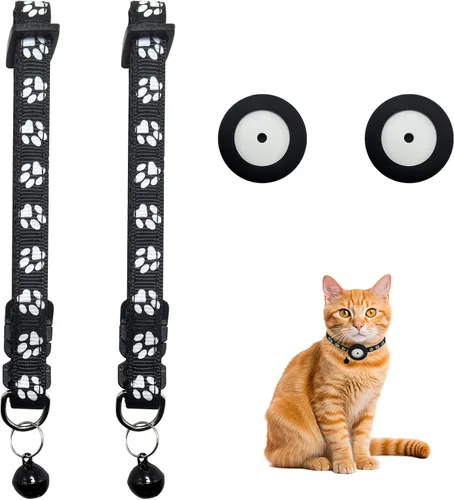 Vista 8 de Puerta inteligente para gatos para interior y exterior, puerta para mascotas con 3 llaves de sensor de collar y 1 control remoto y bloqueo de 4 vías