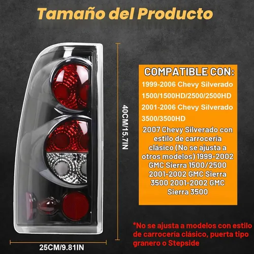 Vista 2 de Luces traseras para Chevy Silverado 1999-2006 1500 2500 3500 2007 Classic