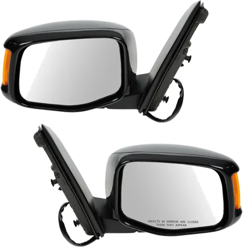 Vista 152 de TRQ Conjunto de 2 piezas de espejo lateral para conductor y pasajero, ajuste eléctrico, sin calefacción, sin memoria, color negro, compatible