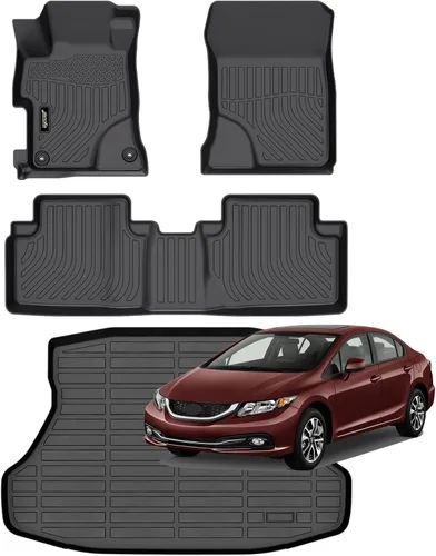 Vista 105 de Juego completo de tapetes de auto para todo tipo de clima, revestimiento automotriz para piso y maletero