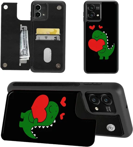 Vista 16 de Funda tipo cartera para Moto G Stylus 5G 2023 con soporte para tarjetas, bloqueo RFID, piel sintética, función atril, cierre magnético, funda