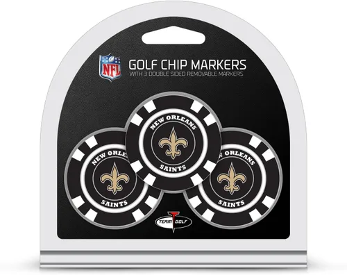 Vista 25 de Team Golf Tamaño de fichas de póquer de la NFL con marcadores de esmalte de doble cara más pequeños