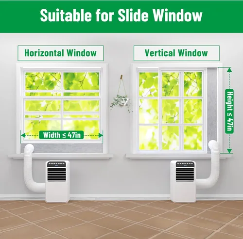 Vista 8 de Forestchill - Kit de ventilación de aire acondicionado portátil con paneles de espuma aislante, 3 paneles de sellado de ventilación de CA ajustables