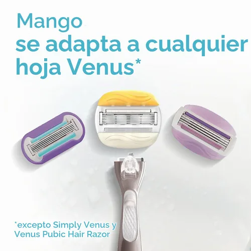 Vista 6 de Gillette Venus Comfortglide con mango de maquinilla de afeitar Olay Coconut para mujer + repuestos de cuchilla, plateado, 2