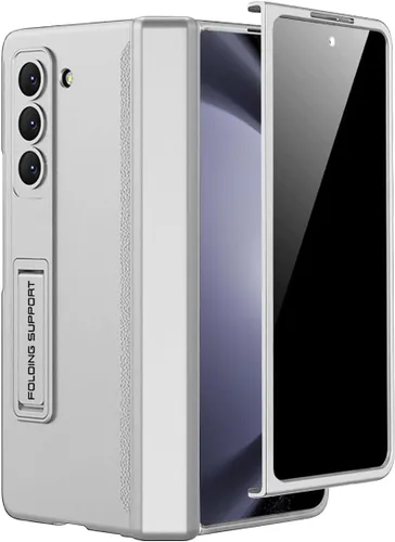 Vista 20 de Miimall Funda para Samsung Galaxy Z Fold 5 con protector de pantalla de privacidad, soporte ajustable integrado y protección magnética de bisagra