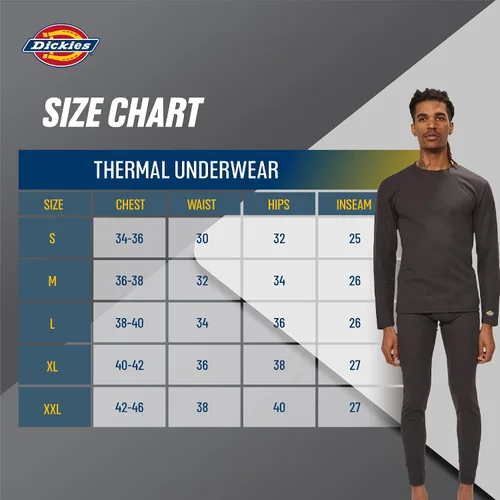 Vista 6 de Dickies Conjunto de ropa interior térmica Long Johns para hombre, 2 piezas de capa base para clima frío para hombre