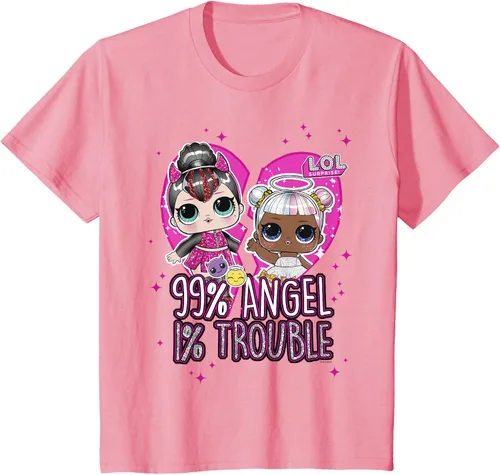 Vista 6 de LOL Surprise Sugar & Spice 99% Angel 1% Trouble Camiseta, Blanco