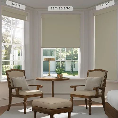 Vista 5 de LazBlinds Persianas enrollables opacas sin taladro, 20 pulgadas de ancho x 72 pulgadas de alto, beige Blackout - Beige