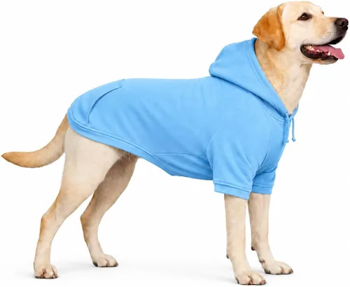 Vista 33 de Lovelonglong Sudadera básica con capucha para perros, 100% algodón, se adapta a perros pequeños, medianos y grandes, color negro, XS