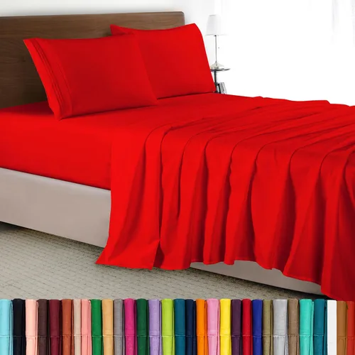 Vista 38 de Elegant Comfort - Juego de sábanas de lujo de 4 piezas - Ropa de cama de lujo de 1500 hilos, calidad de hotel prémium, microfibra, resistente a