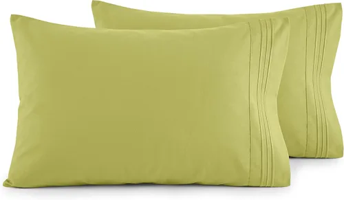 Vista 50 de Elegant Comfort Juego de fundas de almohada ultrasuaves de lujo de 2 piezas - Microfibra premium de calidad hotelera 1500, doble cepillado