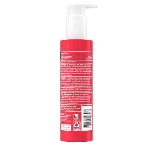 Vista 6 de Neutrogena Stubborn Texture Limpiador facial diario para acné, lavado facial de ácido salicílico + ácidos glicólicos y polihidroxi, sin fragancia
