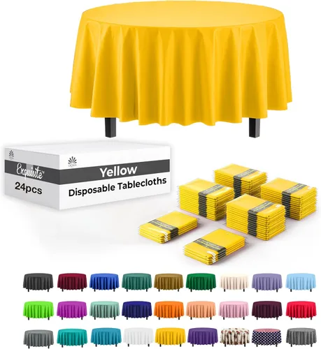 Vista 21 de Party Solids Mantel rectangular de plástico color azul aguamarina, 54 x 108 pulgadas, paquete de 24