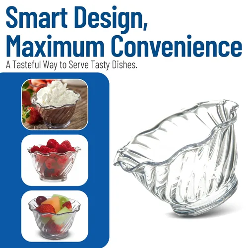 Vista 7 de Carlisle FoodService Products Plato de postre de plástico, 5 onzas, transparente (paquete de 24)