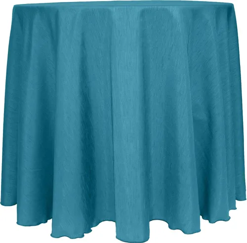 Vista 45 de Ultimate Textile -Paquete de 2 - Mantel reversible Shantung Satin - Majestic - Mantel redondo de 120 pulgadas, color azul aguamarina Aqua