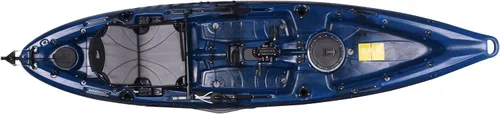 Vista 10 de Mako 12 Pedal Drive Fishing Kayak – Lightweight & Comfortable with Adjustable Seat, 4 Rod Holders, Ample Storage, Impulse Drive Pedal System &