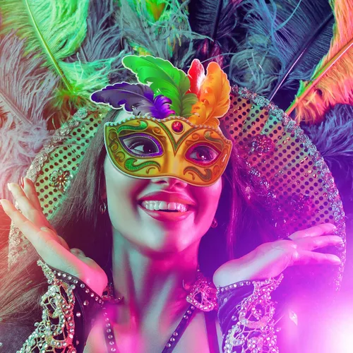 Vista 3 de Capoda - 24 máscaras de Mardi Gras a granel para niñas, niños y adultos