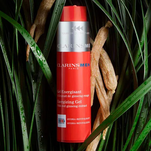 Vista 5 de CLARINS MEN Gel energizante Gel hidratante fresco y matificante para hombres Energiza la piel y bloquea la humedad Matifica y desbrilla
