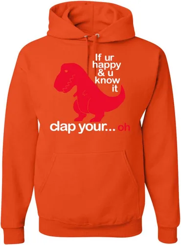 Vista 23 de Wild Bobby Sudadera con capucha unisex con estampado "If You're Happy and You Know it" de Dinausor