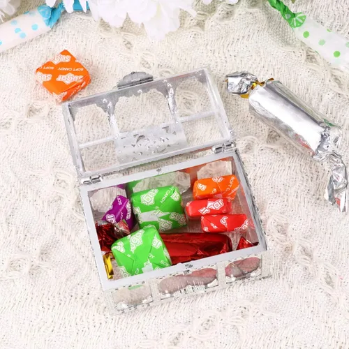 Vista 2 de 10pcs fiesta de boda caramelo pirata fiesta favores niños tesoro caja de regalo cajas tesoro tesoro