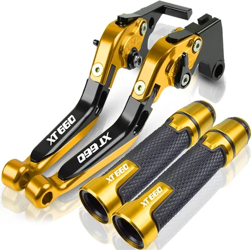 Vista 17 de Para Yamaha XT660 XT660X XT660R XT660Z 2004-2020 Palancas de embrague de freno extensibles plegables para motocicleta, embrague de freno ajustables