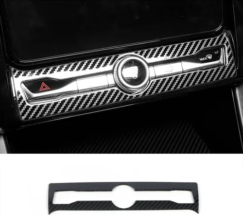 Vista 8 de Accesorios de automóvil para Ford Explorer 2020 2021 2022 2023 Interruptor de volumen interior de acero inoxidable (estilo negro cepillado) 1 unidad