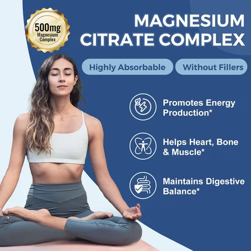 Vista 2 de ZEBORA Citrato de Magnesio 500mg 120 Cápsulas