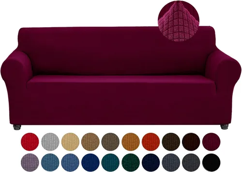Vista 51 de Joccun Funda Elástica para Silla Sofá, Funda de Sofá de 1 Pieza Tela Jacquard de Spandex con Parte Inferior Elástica, Protector de Muebles Lavable
