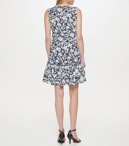 Vista 4 de Tommy Hilfiger Tommy Hilfiger - Vestido de cambio sin mangas con doble volante para mujer