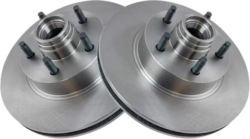 Vista 6 de TRQ Kit de pastillas de freno delantero y rotor, kit químico de freno, pastillas de freno de cerámica compatible con Ford Ranger 2003-2011 Mazda