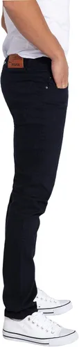 Vista 5 de WULFUL Pantalones de mezclilla ajustados ajustados y cómodos para hombre