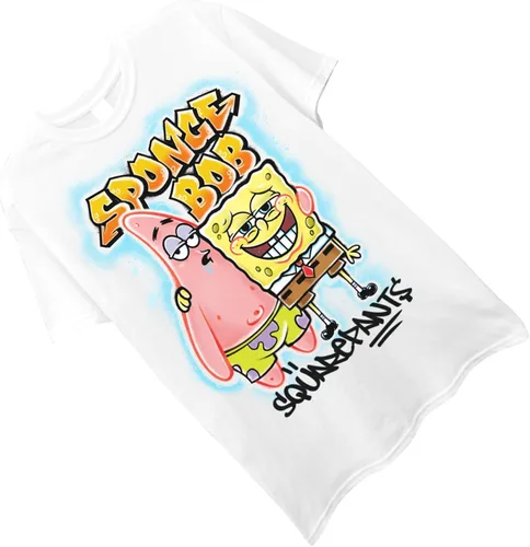 Vista 3 de Bob Esponja - Camiseta clásica de Bob Esponja Patrick Krusty Krab