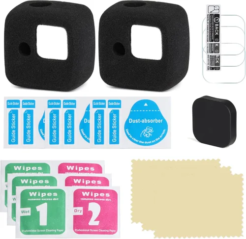 Vista 7 de HSU Windslayer - Funda y protector de pantalla de lente para GoPro Hero 11 Black Mini, funda Windslayer (paquete de 2) + protector de pantalla