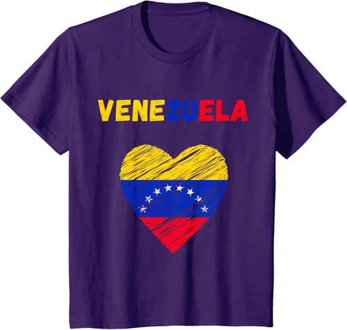Vista 29 de Camiseta con la bandera venezolana con corazón de Venezuela, Negro