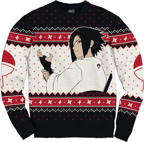 Vista 2 de Ripple Junction Naruto Shippuden Christmas Holiday Anime Adult Crew Neck Sweater