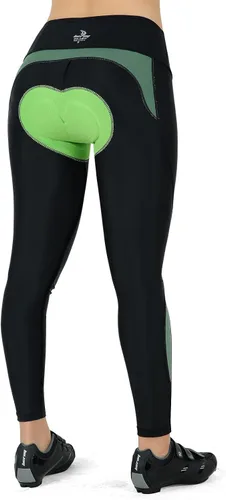 Vista 3 de beroy Pantalones de ciclismo acolchados para mujer, pantalones de ciclismo para mujer, con relleno, mallas de ciclismo para mujer