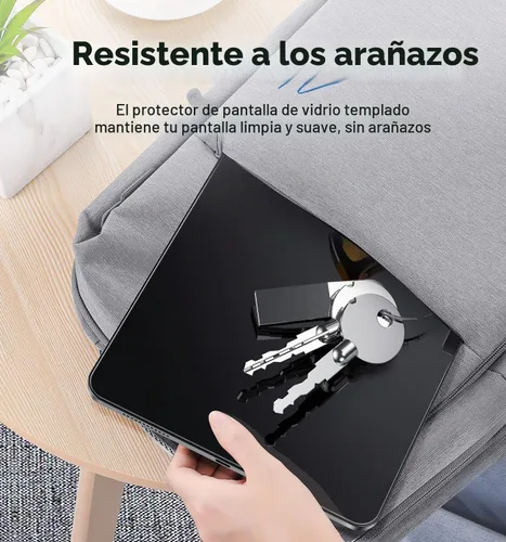 Vista 5 de MAGIC JOHN Protector de pantalla para iPad Air de 11 pulgadas M2 [6th 2024], vidrio templado, eliminación automática de polvo, sin burbujas